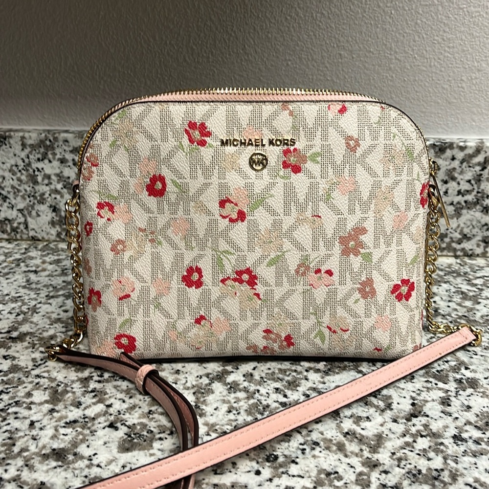 Floral Michael Kors Crossbody Purse